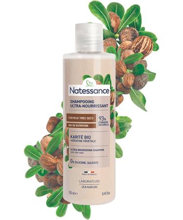 Natessance - Shampooing Cr me Ultra-Nourrissant - Karit & K ratine V g tale - Flacon de 250 ml - Buy Online on GoSupps.com