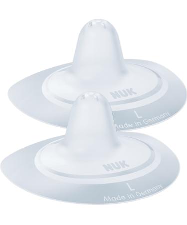 Nuk Stillh tchen |Breast of breasts for breastfeeding |Protects against wounds nipples |thin silicone |Size L (24mm) |Inclusive protective can |2 pieces 2 pieces (1 Pack)