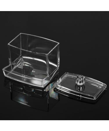 Agatige Plastic Qtip Holder Clear Cotton Swab Holder with Lid for Qtips Cotton Swabs