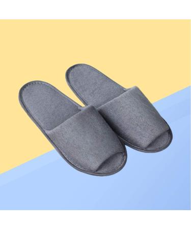 Exceart Open Toe Spa Slippers - 4 Pairs for Hotel & Travel - Gray Pedicure Slippers for Men & Women - Buy Online on GoSupps.com