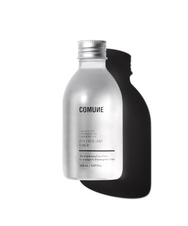 COMUNE AHA Exfoliant Toner - Leave-On Liquid Exfoliant 6% Lactic Acid, 3% Glycolic Acid + Hyaluronic Acid | Gently Exfoliates Dead Cells, Unclogs Pores & Smooths While Hydrating | 150 mL / 5.07 fl.oz