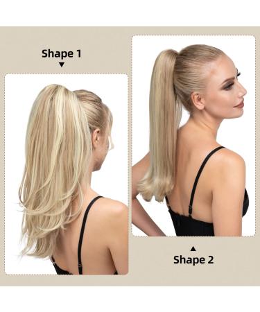 Dirty Blonde 18 Inch Clip in Ponytail Extension - Long Curly Wavy Hairpiece for Women - Buy Online on GoSupps.com