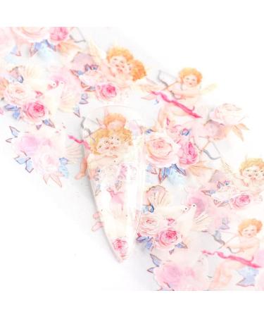 Angel Nail Foil Transfer Stickers Flower Nail Films Nail Stickers Decals Holographic Starry Foil Adhesive - Buy Online on GoSupps.com