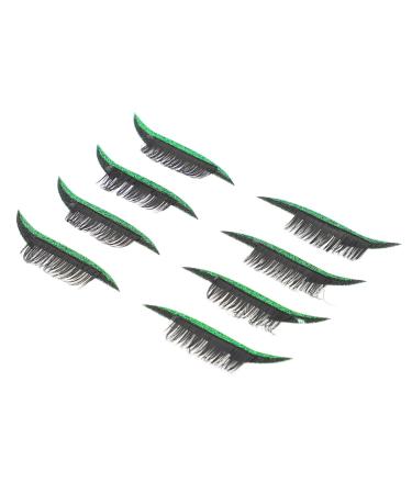 Healvian Eyeliner Sticker For Women False Eyelashes Green Quick Application Ideal For Occasions 4x15cm vegetable