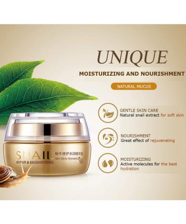 BIOAQUA Snail Mucus Repair Moisturizing Replenishing Cream Skin Glow Wonderful Vitality Impart 50g - Buy Online on GoSupps.com