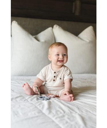 Boppabug Silicone Teething Ring - Minimalist Sensory Toy for Babies | Safe Teething Bracelet (Pebble) - Buy Online on GoSupps.com