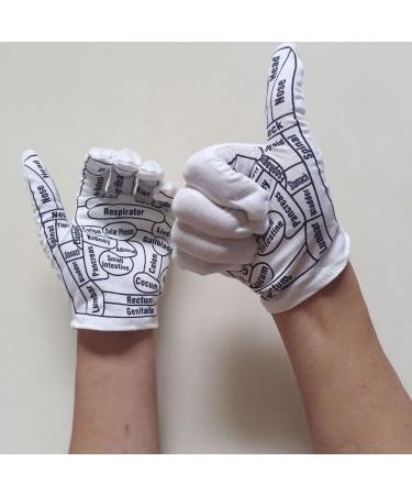 Buy Reusable White Massage Gloves for Hand Reflex Zone & Acupressure - K3F5 Peeling Tools - International Shipping Available - Buy Online on GoSupps.com