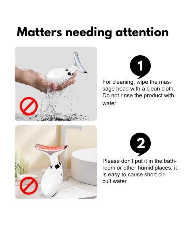 Neck Face Massager | Face Sculpting Tool with 3 Color Modes & Vibration for Double Chin Reduction - White - Buy Online on GoSupps.com