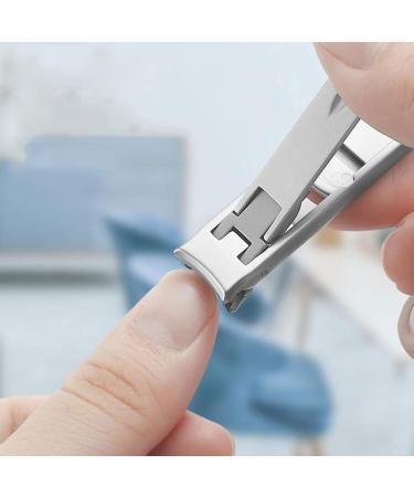 OUSIKA Nail Clippers Foldable Double-Ended Nail Clipper Tool Precision Trim Splash Resistant Trimmer Scissor Stainless Steel Manicure Pedicure Tool Nails - Buy Online on GoSupps.com