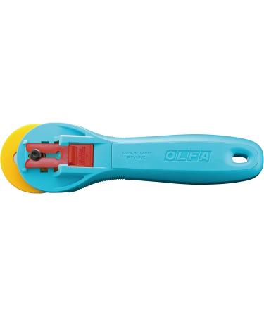 OLFA 45mm Quick-Change Rotary Cutter (RTY-2/C) with Blade Cover - Ideal for Crafts, Sewing, and Quilting - Includes Replacement Blade RB45-1 (Aqua) - Buy Online on GoSupps.com