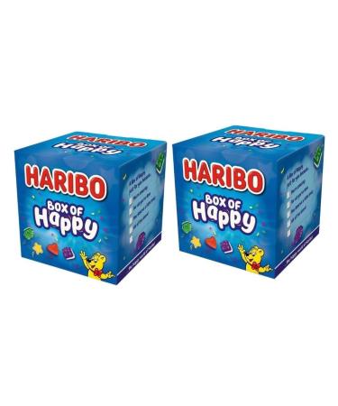 Haribo Box of Happy Sweet Gift Sharing Box (2 Pack) 2x 120g - Fruity Flavour Gift Box - Treats for Halloween Christmas Kids Party - Packaged By ADAM DEALS