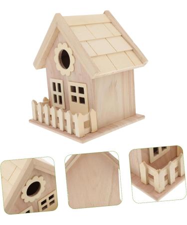 Exceart Wooden Birdhouses for Painting - DIY Bird Nest Kits - Handcrafted 14x13cm Bird Hut for Kids & Crafts - Buy Online on GoSupps.com