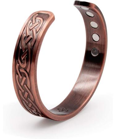 Large Copper Celtic Magnetic Cuff Bracelet for Men | Heavyweight Design with 10 Magnets - Buy Online on GoSupps.com