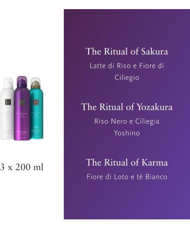  Rituals RITUALS 3 x 200ml Luxury Hydrating Shower Gel with Cherry Blossom and Rice Milk White Tea and Lotus Flower Yoshino Cherry and Black Rice - Buy Online on GoSupps.com