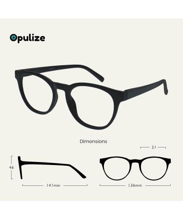 Opulize Blu - Blue Light Filter Reading Glasses | 2 Pack Cool Frame with Feder Hinges | Enhance Sleep & Gaming | +3.00 Diopters - Black & Pink - Buy Online on GoSupps.com