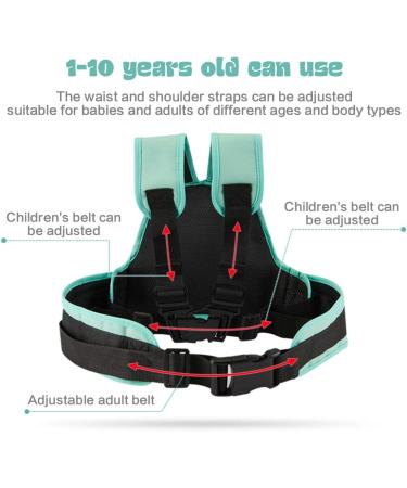 Buy AUVStar Kinder Motorcycle Seat Belt | Adjustable Gurtzeug for Kids 1-10 | Reflective Stripes | Safe & Stylish Green - Buy Online on GoSupps.com
