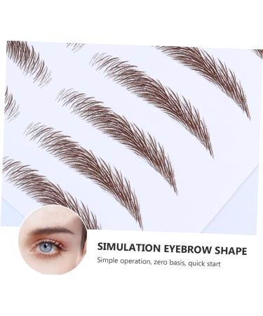 IWOWHERO 6D Hair- Eyebrows Stickers 4pcs Men Grooming for False D Sticker Tools Water Stickers Girl Realistic Women Stimulation - Buy Online on GoSupps.com