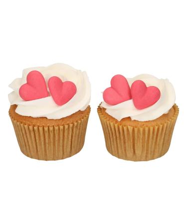 FunCakes Red Heart Sugar Decorations - Set of 8 | Perfect for Cakes Cupcakes & Baking | International Shipping Available - Buy Online on GoSupps.com