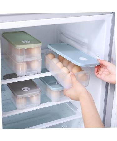 RORPOIR 1pc Box Egg Storage Box Storage Bins Refrigerator Eggs Storage Trays Egg Tray Blush Grid re-usable Blue 24x11.5cm - Buy Online on GoSupps.com