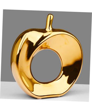 HOOTNEE Home Accents Decor Dining Room Table Decor Fruit Decor Ceramic Crafts Ornaments Artwork Dining Table Golden 22*24cm - Buy Online on GoSupps.com