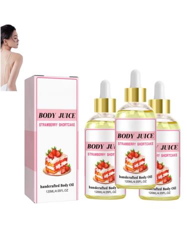 New body juice oil strawberry shortcake body-earth-berry essence care oil body massage juice oil strawberry pound cake body oil women's fruit essence massage oil