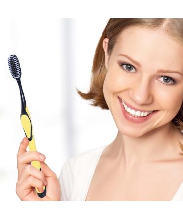 Soft Bristle Toothbrush for Stain Removal | Comfortable Carbon Handle | Perfect for Home Travel & School - Buy Online on GoSupps.com