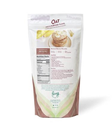 Organic Multi-Purpose Oat Flour (14 oz) - Fresh Whole Grain Oats for Cakes, Cookies, Bread & Pancakes - Vegan, Non-GMO, Nut-Free, Gluten-Free - Buy Online on GoSupps.com