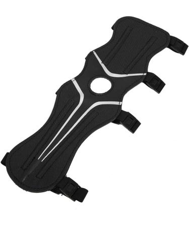 Tihebeyan Adjustable Nylon Archery Arm Guard with 4 Elastic Straps - Black - Buy Online on GoSupps.com