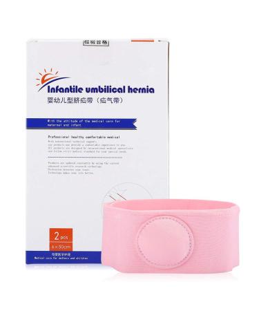 Folanda Hernia Belt for Babies  2pcs Baby Belly Button Band Infant Belly Wrap Abdominal Binder Hernia Truss Support  Umbilical Hernia Belt Adjustable Navel Belly Band Newborn Umbilical Cord(Pink)