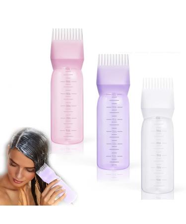 FCSNJH 3 colors Applicator bottle hair 160 ml oil applicator hair hair oiling bottle scalp oil applicator hair oil applicator hair oil application Bottle with capacity for hair color