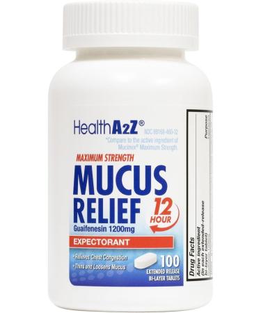 HealthA2Z Decongestant PE & Mucus Relief Maximum Strength | Phenylephrine HCl 10mg 300 Tablets | Guaifenesin 1200mg 100 Tablets - Buy Online on GoSupps.com