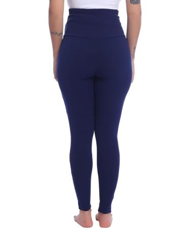 Amorbella Maternity Leggings XL Navy Blue - Over Bump Cotton Yoga Pajama Pants - Buy Online on GoSupps.com