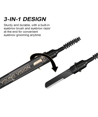 Dual-Sided Eyebrow Pencil Kit - Waterproof Long-Lasting Ultra Precise Brow Makeup - #03 Light Brown - Perfect Natural-Looking Brows - Buy Online on GoSupps.com