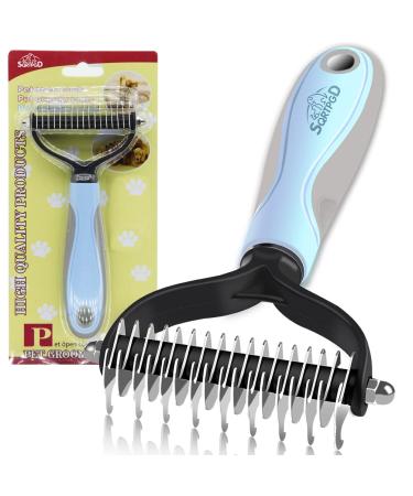 SQRTPGD Pet Grooming Brush for Shedding, 2 Sided Professional Dematting Comb Grooming Undercoat Rake for Cats & Dogs.