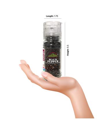 Himalayan Chef Black Pepper Grinder - 1.76 oz | Premium Quality | Freshly Ground | Natural and Healthy - Buy Online on GoSupps.com