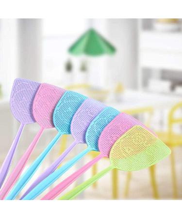 Chelory Fly Swatter 6 Pack - Heavy Duty Plastic Manual Swat Set with Long Handle - Assorted Colors - Buy Online on GoSupps.com