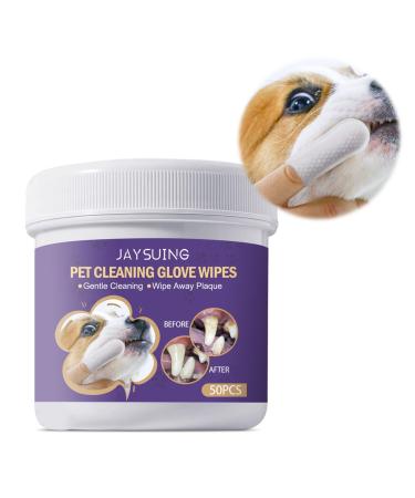 50 pieces dental care finger pads dog dental cleaning wipes