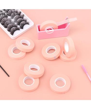 Eyelash Extension Tape Kit - Breathable Non-Woven Adhesive with Heart Shaped Cutter | 6 Pink Rolls for Ladies Makeup - Buy Online on GoSupps.com