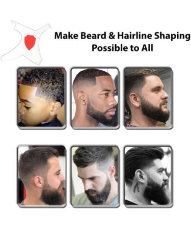 Asiaark ClearShaper - Beard Shaping Tool - 100% Clear & Many Styles - The Ultimate Beard Hair Lineup Guide Template for Men (Red) - Buy Online on GoSupps.com