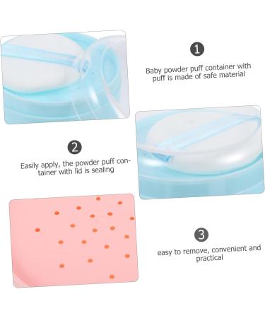 Mikinona Mikinona 2 Pieces Powder Puff Container Powder Puffs Bulk Powder Puff Case Powder Case Body Villi Velvet Crystal Body Newborn Box - Buy Online on GoSupps.com