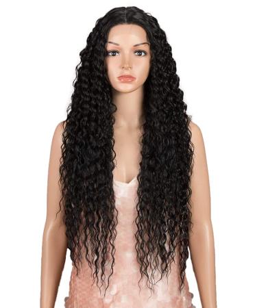 Style icon lace front wig 71.1 cm lured synthetic wigs for women heat-resistant fibers 1.5 "*4" simulated scalp 1b - Buy Online on GoSupps.com