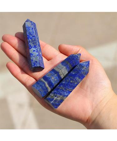 Stone Jewelry Natural Quartz Crystal Wand Point Lapis Lazuli Tower 80MM for Decoration 1PC Beautiful Natural Crystal Stone Crystal Stone Jewelry Full of Texture - Buy Online on GoSupps.com