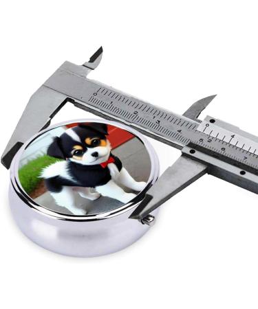 Black and White Puppy Pill Box | 3 Compartment Portable Travel Pill Organizer - Buy Online on GoSupps.com