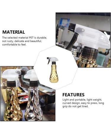 FRCOLOR Shaper Hairspray Bottle - Refillable Spray Bottle for Travel & Gardening | Golden Plastic Water Mister - Buy Online on GoSupps.com