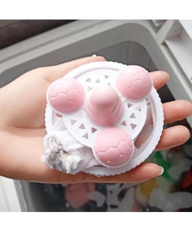 Stain Removal Solution 5pcs Reusable Laundry Ball for Efficient Clothes Cleaning Hair Durable Washing Machine Lint Catcher Drain Blockage Prevention Pink - Buy Online on GoSupps.com