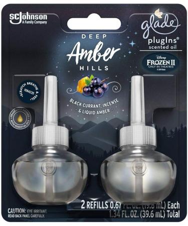Glade Plugins Scented Oil Refills - Limited Edition - Deep Amber Hills - 2 Count Oil Refills Per Package - Pack of 2 Packages - Buy Online on GoSupps.com