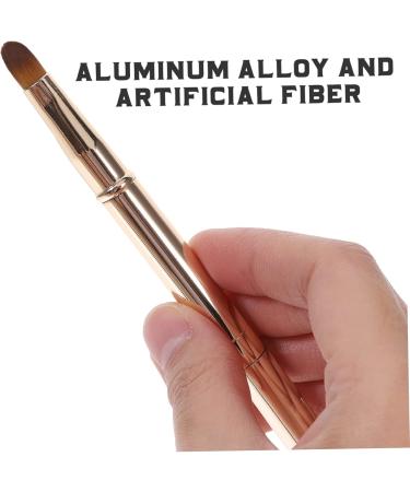 minkissy Double Ended Lipstick Brush Lip Brush for Lipstick Portable Lip Brush Cosmetics Brush Eyeshadow Makeup Brush Lip Mask Brush Eyeshadow Brush Major Powder Brush Miss Artificial Fiber 12x1x1cm Golden - Buy Online on GoSupps.com