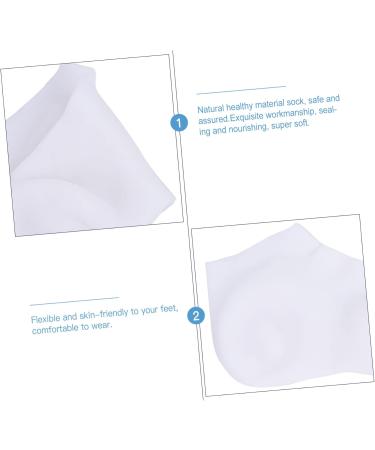 Beaupretty 1 Pair Protective Socks Gel Heel Socks Foot Spa Socks Breathable Socks Aloe Socks Moisturizing Socks Foot Exfoliator Sock Nursing Socks Skin Sebs Miss White - Buy Online on GoSupps.com