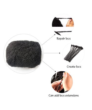 FAMILOCS Tight Afro Kinky Bulk 100% Human Hair | 3 Bundles/Package (10 Inch, 1B Natural Black) | for Dreadlock Extensions, Locs Repair, Twists, and Braids - Buy Online on GoSupps.com