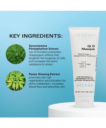 Aesthe Qi O Masque - Vital Energy Natural Herbal Mask for Oily Skin | Antioxidant-Rich Gynostemma & Ginseng | Detox & Smooth | 4.2 fl oz - Buy Online on GoSupps.com